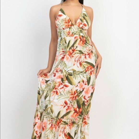 Floral Tropical Maxi Dress - Picture 8 of 12